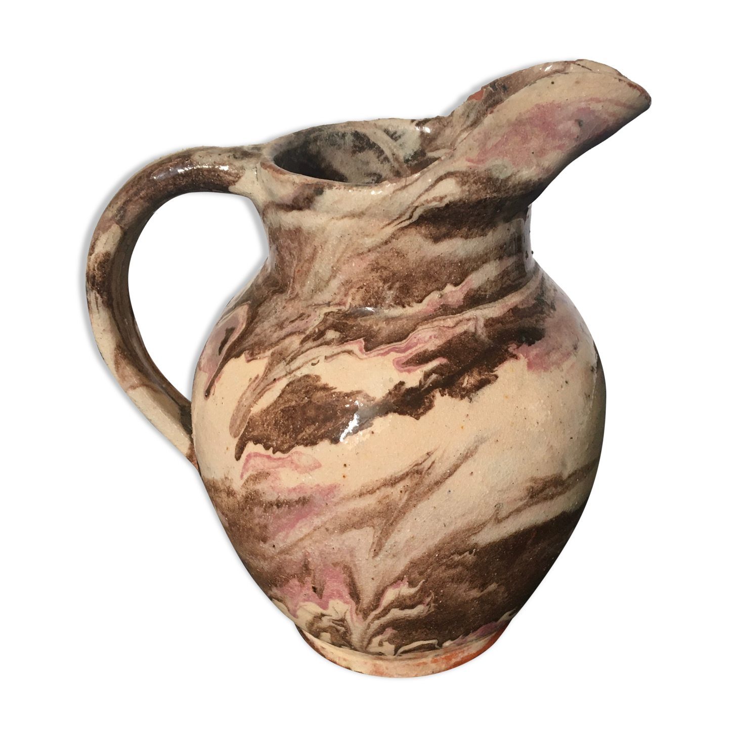 Glazed terracotta carafe