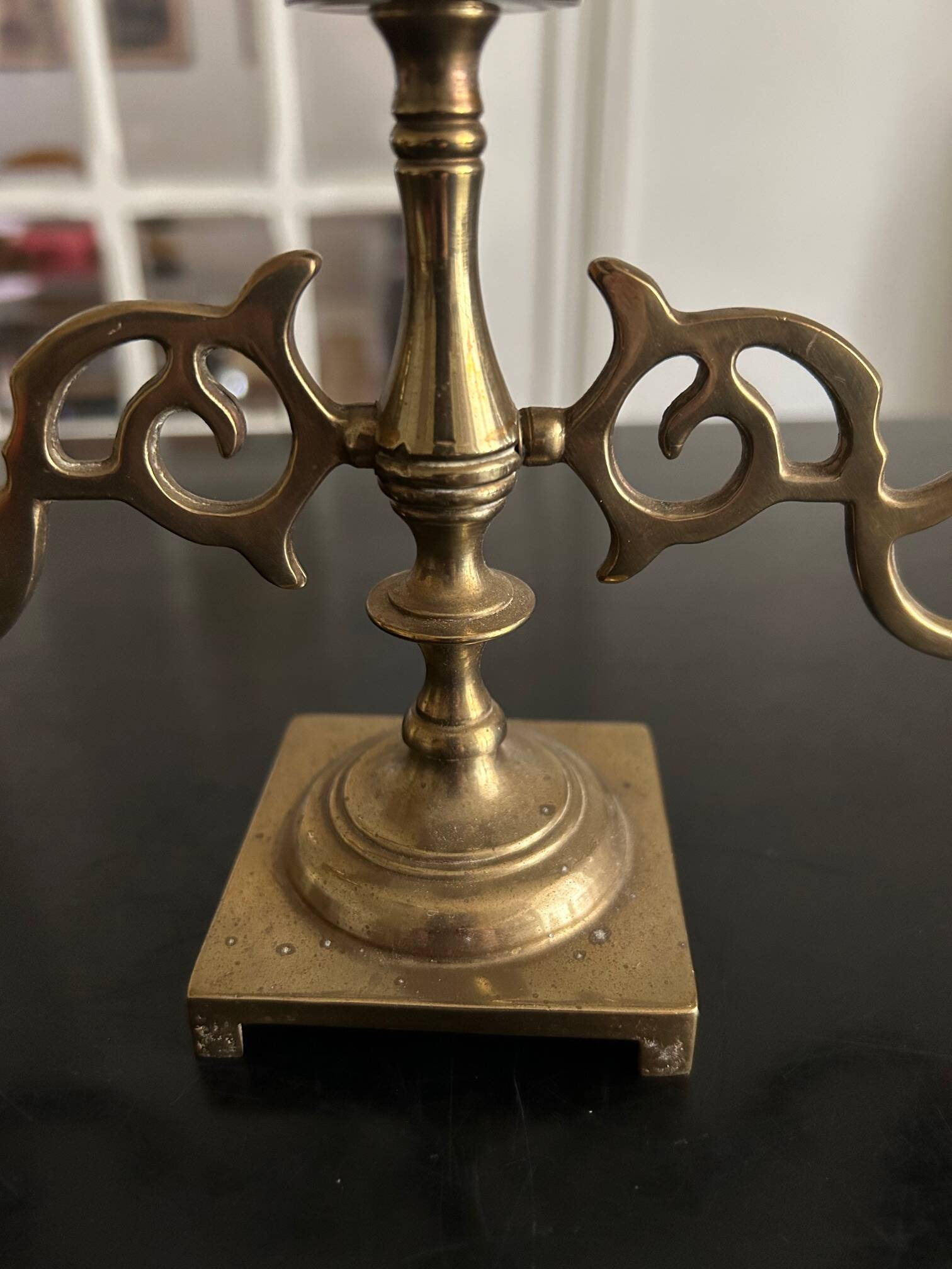 neo classic brass candle holder