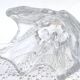 French vase, clear crystal glass, fluid organic shapes