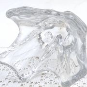 French vase, clear crystal glass, fluid organic shapes