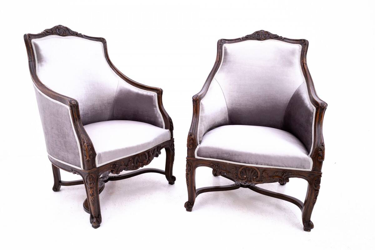 Armchairs, France, circa 1890.