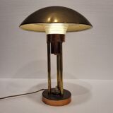 "Mushroom" table lamp, gilt brass, Claude-Paz Et Silva, Art Deco, 1930s – France