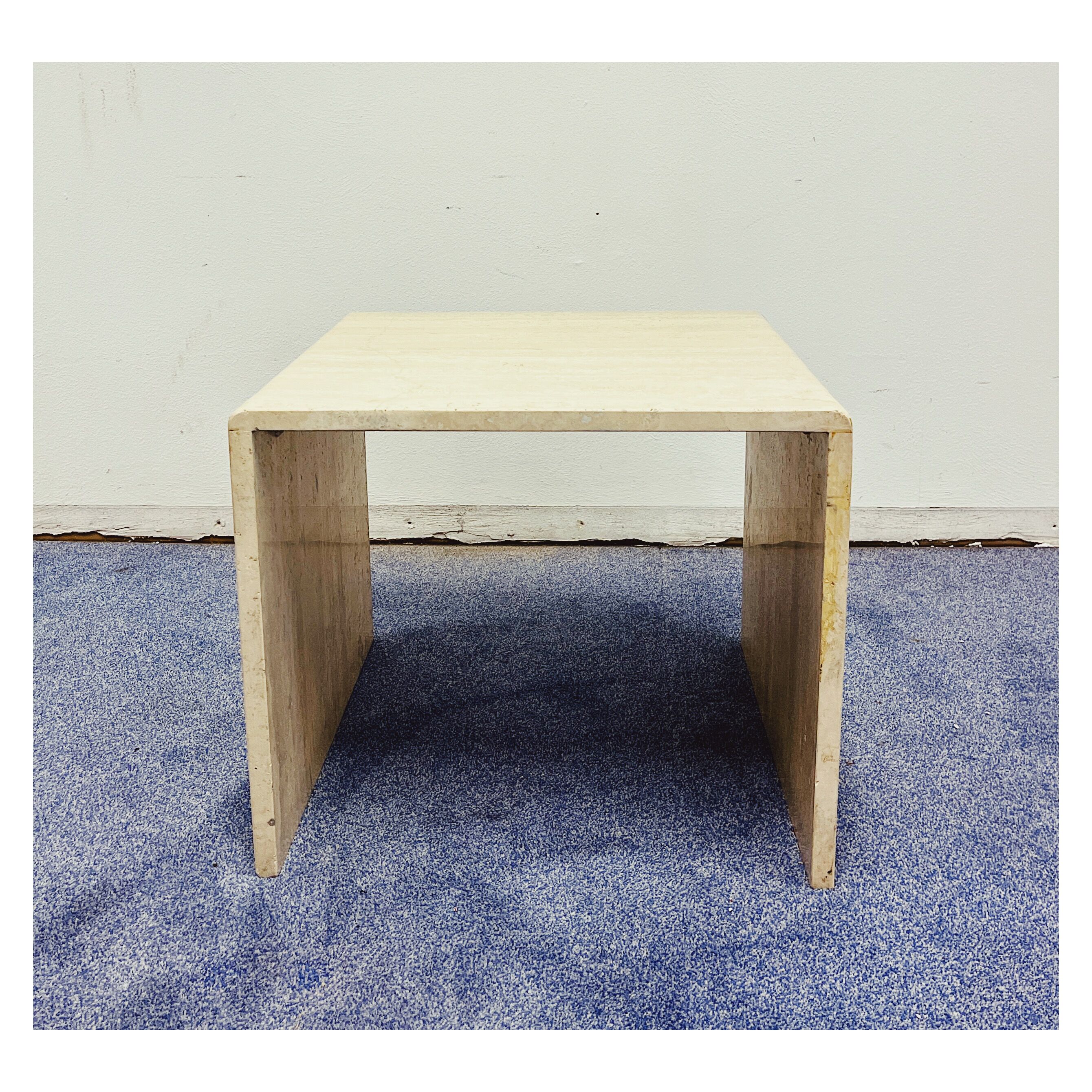 Vintage side table travertine