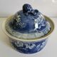 Ancient white blue Chinese ceramic pot