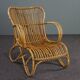 Rattan armchair Dutch Design Belse 8, 1950