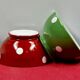 Set of 6 small grandmother bowls in Longchamp porcelain.