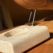 Travertine ashtray — DLG Fratelli Mannelli 70s