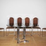 Dining room table and 6 chairs by Alessandro Alpizzi, 1970s, Set of 7