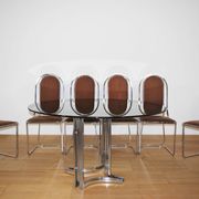 Dining room table and 6 chairs by Alessandro Alpizzi, 1970s, Set of 7