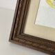 Watercolor painting of goldfish in a Louis XVI style wooden frame