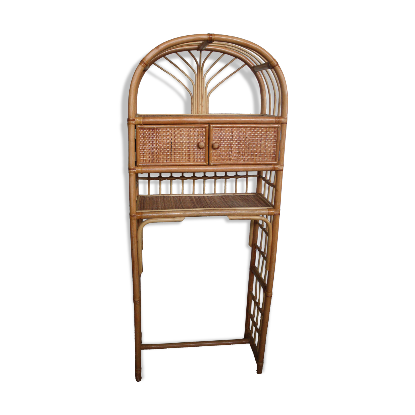 Vintage rattan shelf