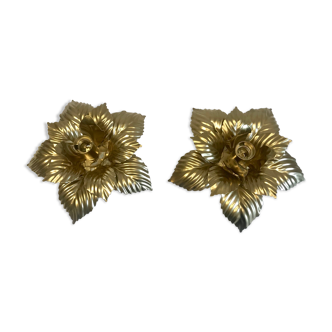 Pair of flower sconces