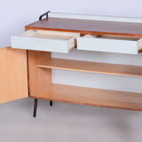 Restored MidCentury Cabinet Set, Mahogany, Revived Polish, Central Europe, 1950s