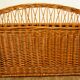 Braided wicker chest bench