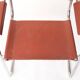 Pair of armchairs in brown saddle leather