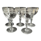 5 glasses in light blown, cut and guilloché crystal