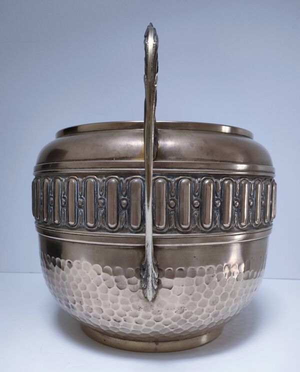 Grand cache-pot art déco laiton estampillé