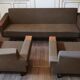 Sofa sofa daybed convertible 60 years 70 khaki