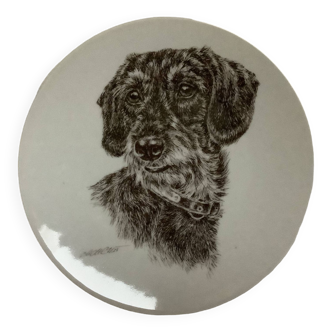 Decorative plate with a Bavaria Germany dog