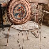 Round art deco cushion