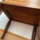 Antique bedside table in wood and marble – adorned with gilded brass ornaments –