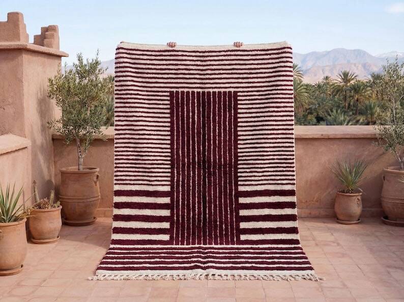 Authentic traditional handwoven pure wool rug
