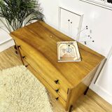 Vintage chest of drawers feet black metal