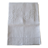 Antique linen embroidered sheet