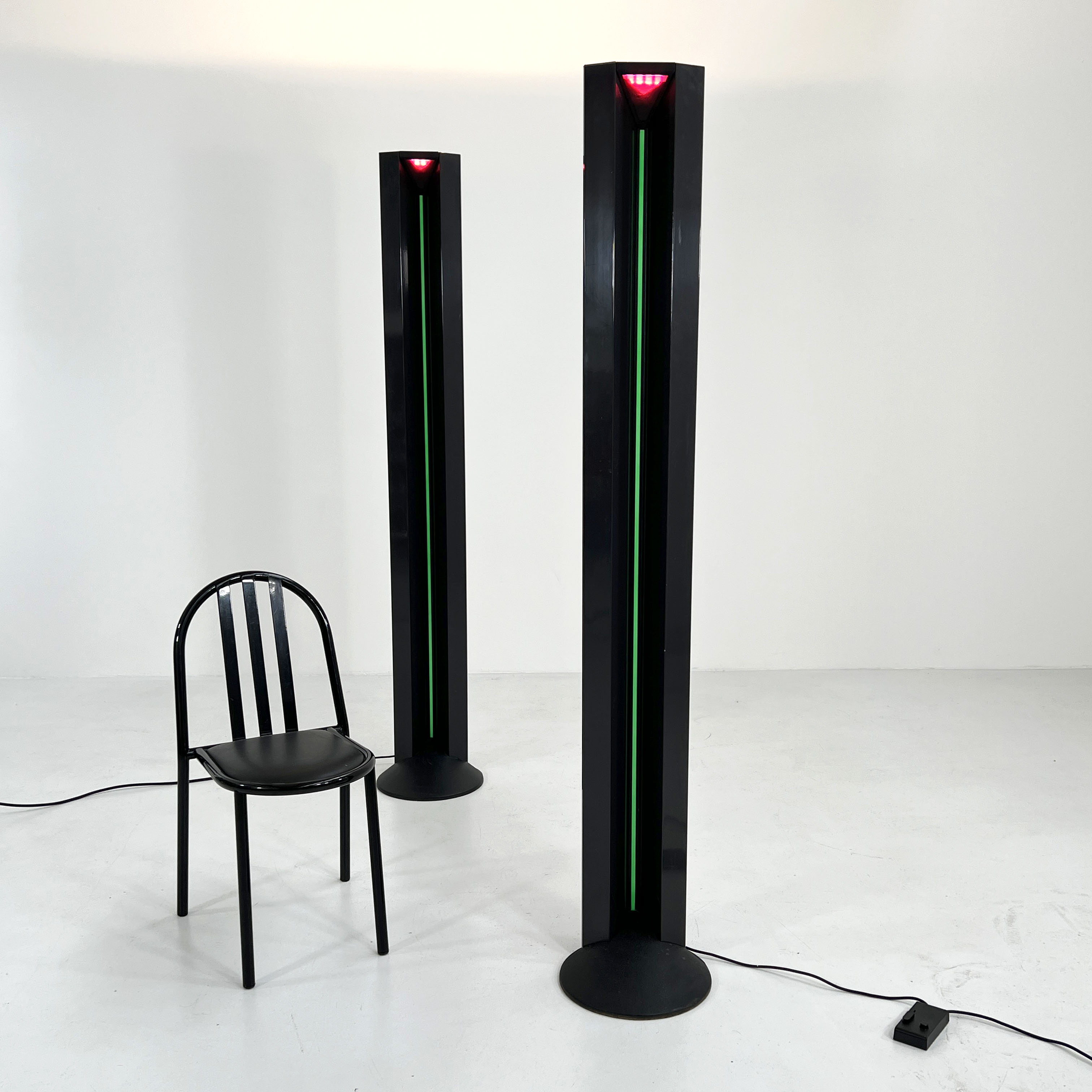 Postmodern Fluorescent Variable Intensity Floor Lamp by Egoluce, 1980