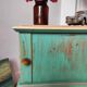 Table de chevet vintage patinée