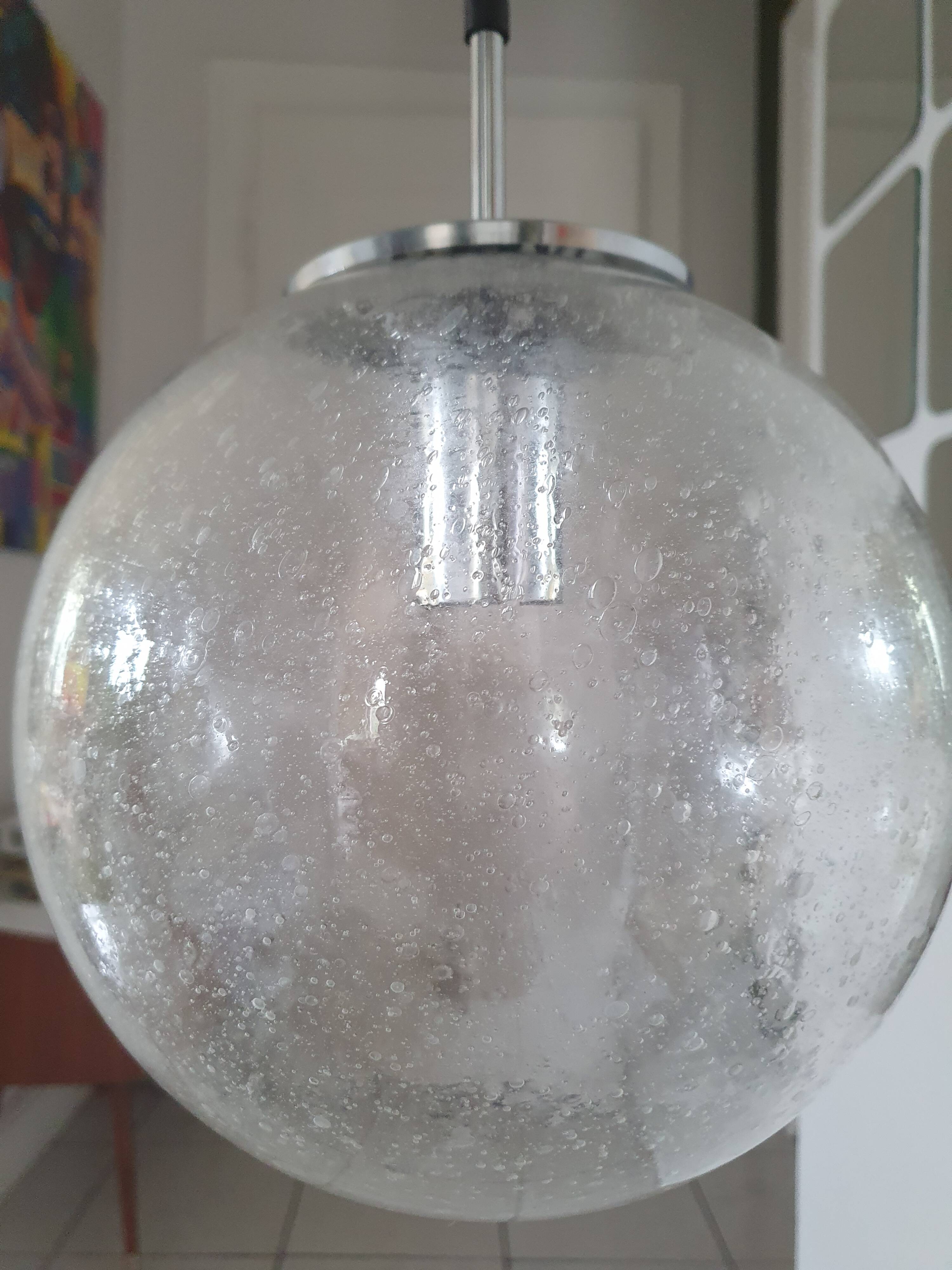 Pendant lamp Space-age Limburg Glasshutte 60s