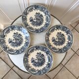 Set of 4 flat plates English style 60s