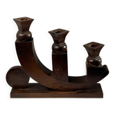 Art Deco chandelier in carved wood – France, circa 1930