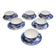 6 tasses à thé anciennes avec soucoupes - Japon