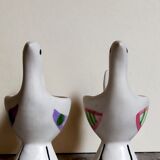 Deux coquetiers céramique de Lili Valentin Vallauris années 50