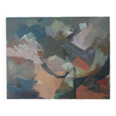 Oil painting on linen canvas, contemporary abstract art, 80s/90s