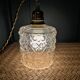 Geometric relief moulded glass lampshade from the 1970s.