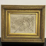 Marble high relief by François Duquesnoy "Putti, garlands and flowers" Paris, 1892