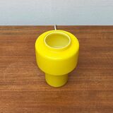 Mid-century yellow glass table lamp model 120 by Uno & Östen Kristiansson for Luxus, Vittsjö, Sweden, 1950s.