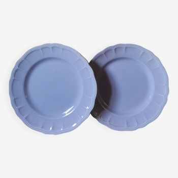 Set of 2 vintage salin France lilac ceramic plates