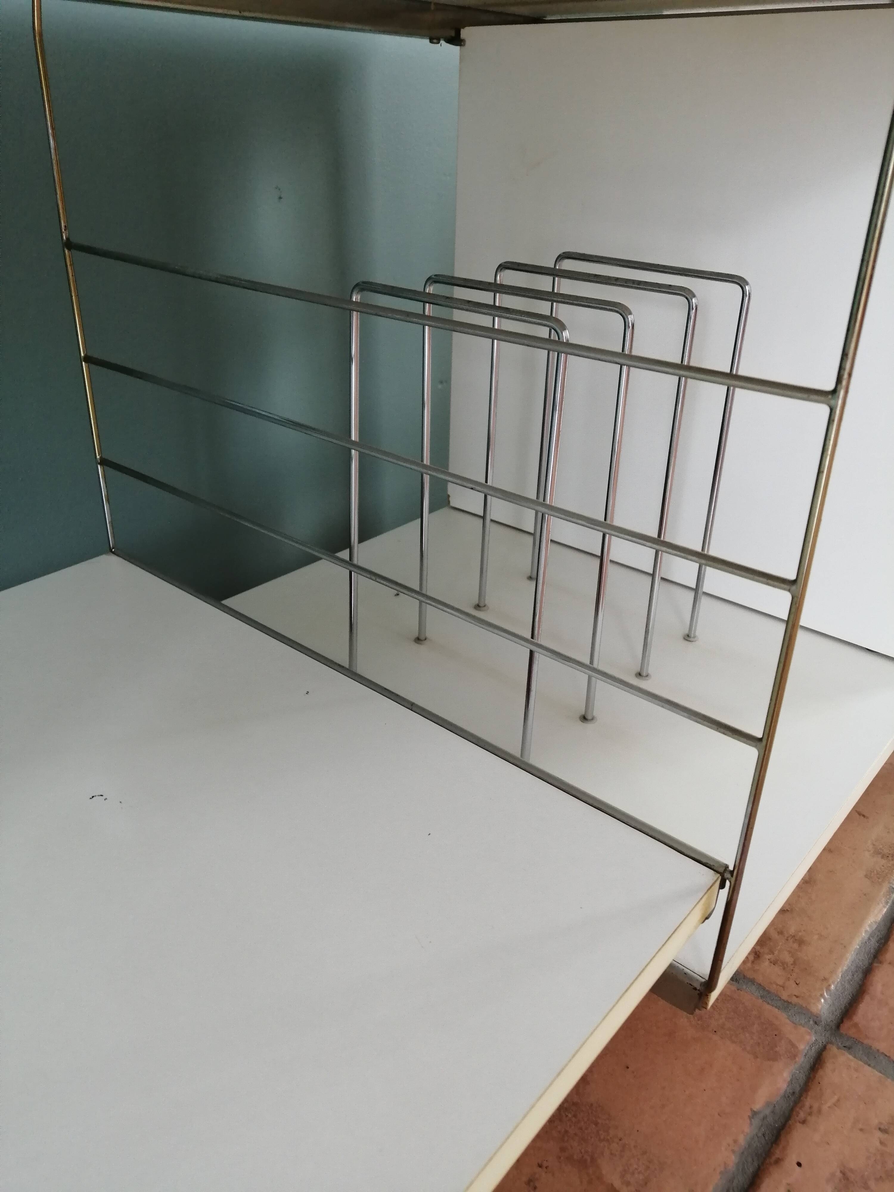 Table porte vinyles et cassettes années 60/70
