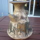 Vase vintage décor animaux préhistoire signé Armen