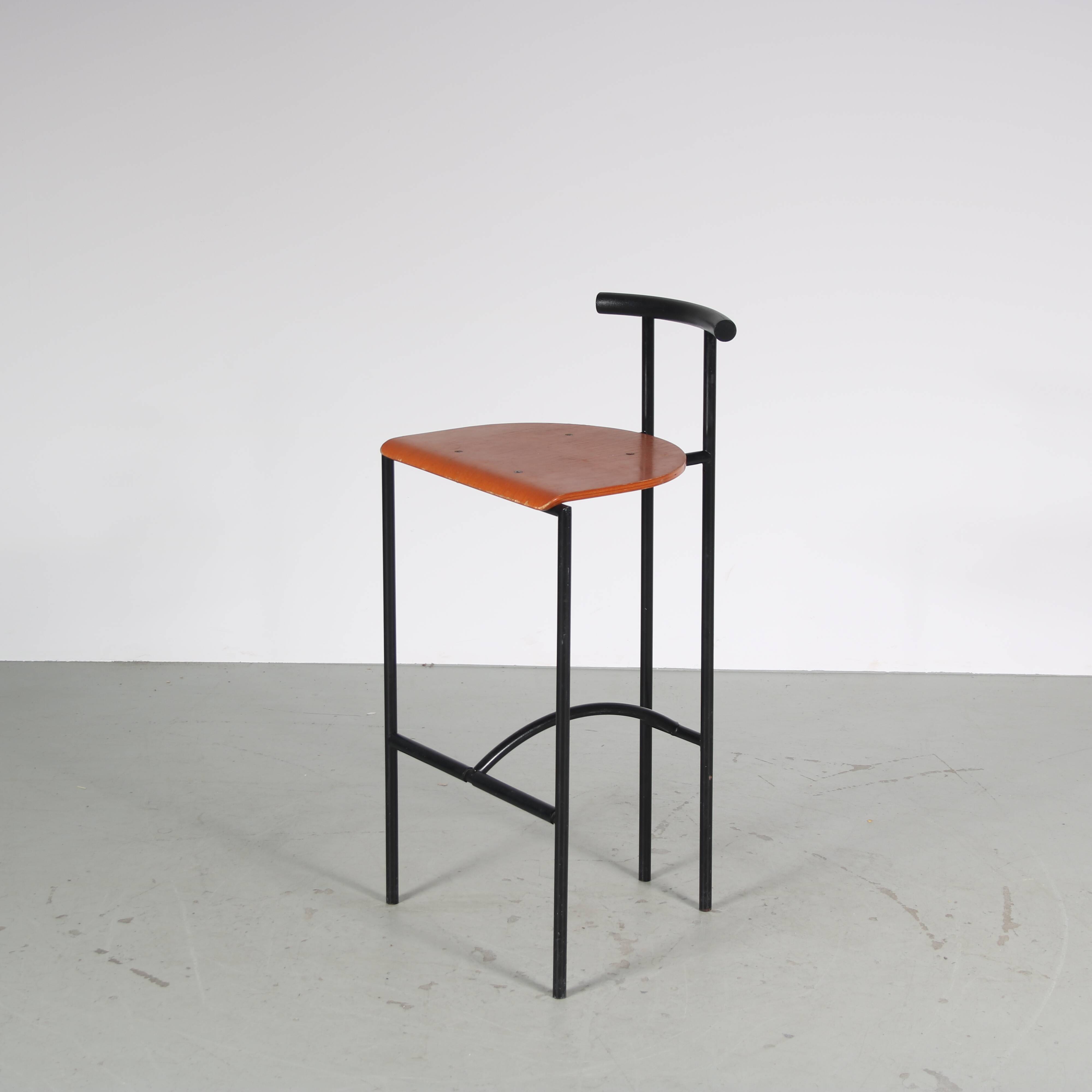 1980s “Tokyo” Bar stool by Rodney Kinsman for Bieffeplast, Italy