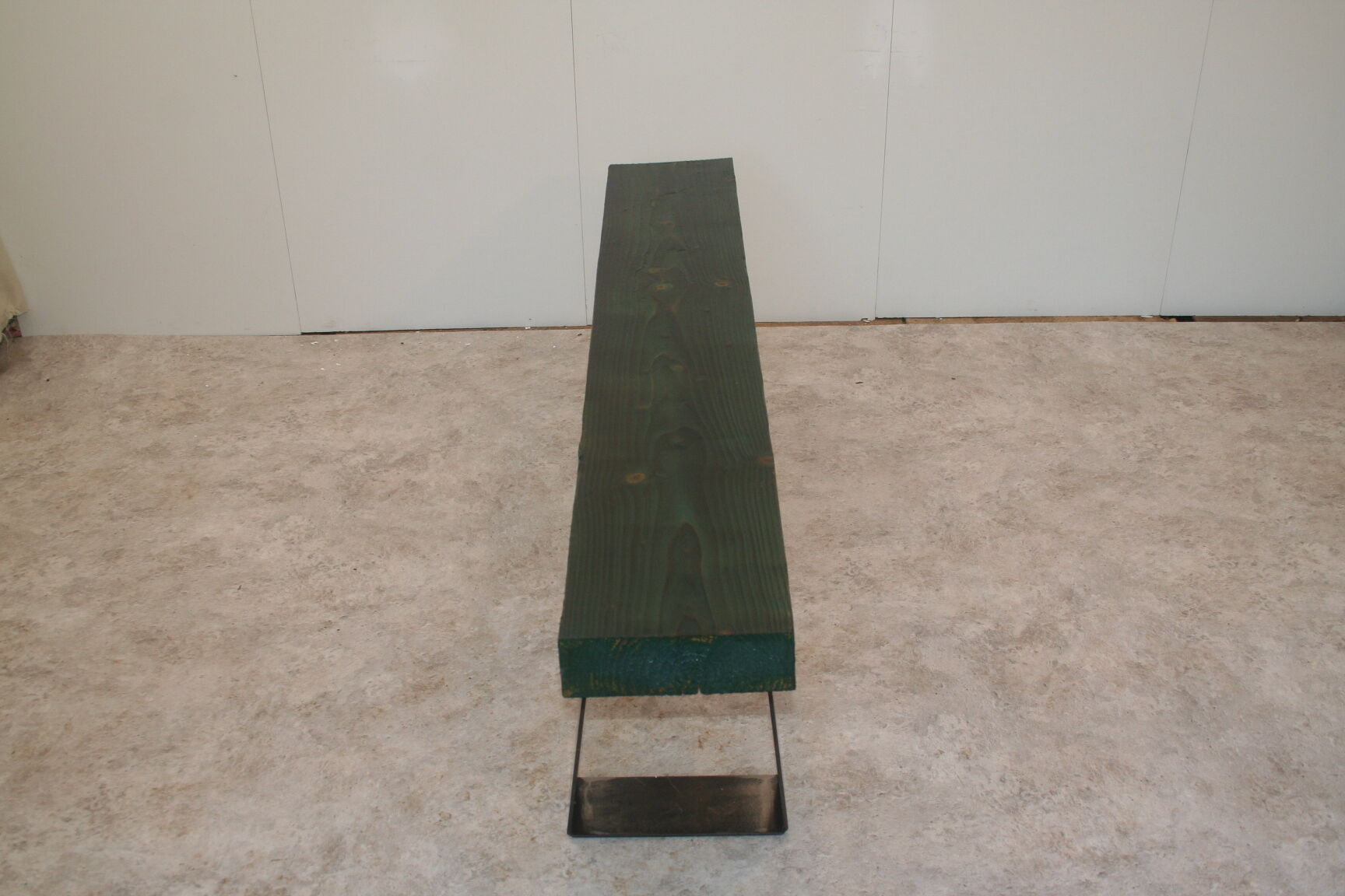 Wood and metal bench