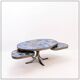 Oval coffee table by Georges Pelletier for La Roue Vallauris - France, 1970