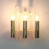 Pair of Murano glass wall lights by Kalmar, Model Lipizza, Austria, 1960s.