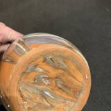 Vintage glass pate vase 3 handles