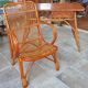 Vintage rattan desk and chair