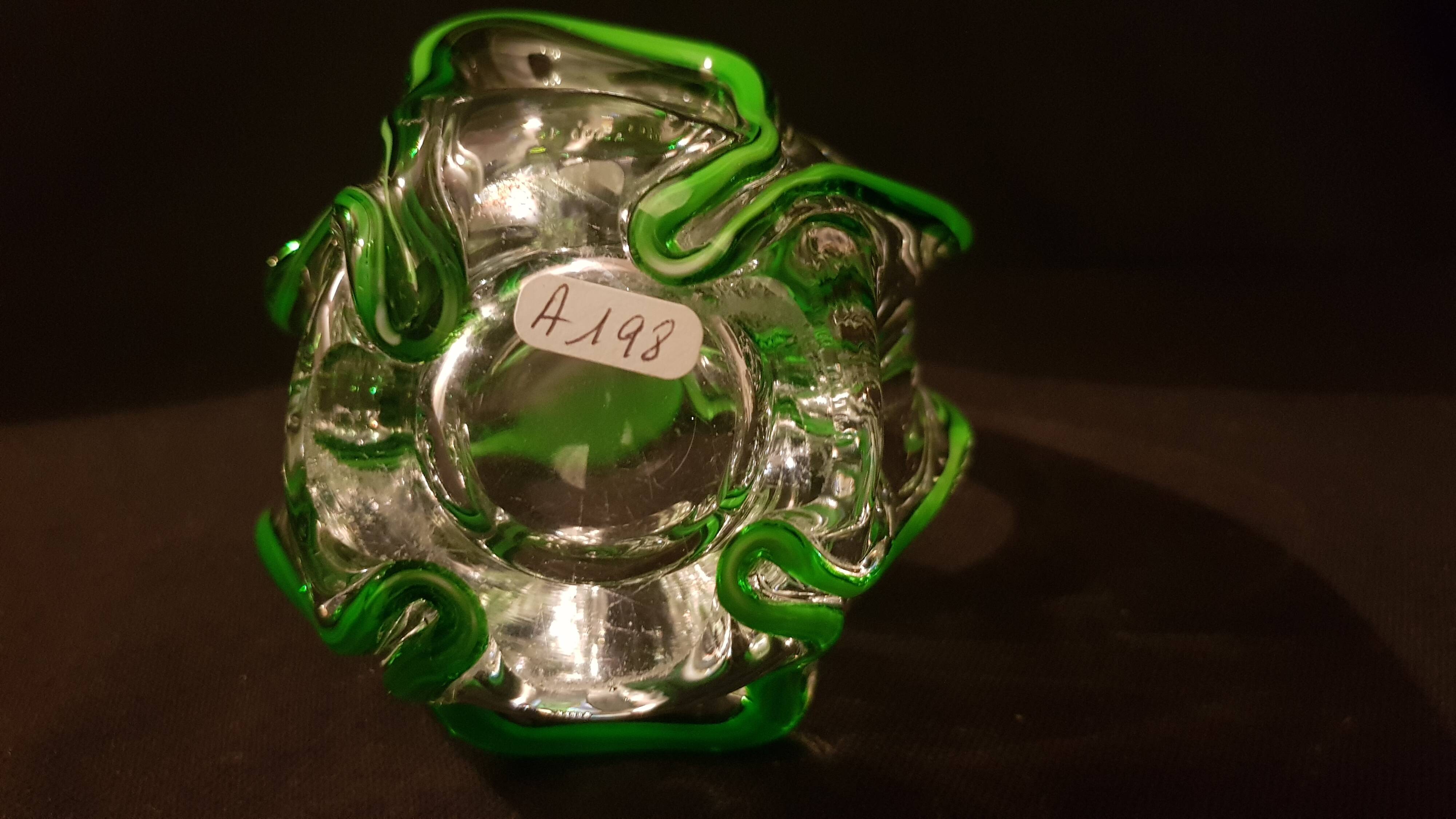 Crystal ashtray bowl in Murano style