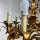 Lustre vintage "doré" flower